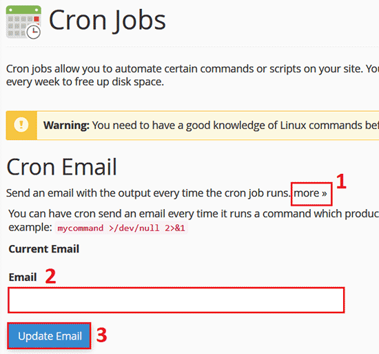 ارسال ایمیل cron job